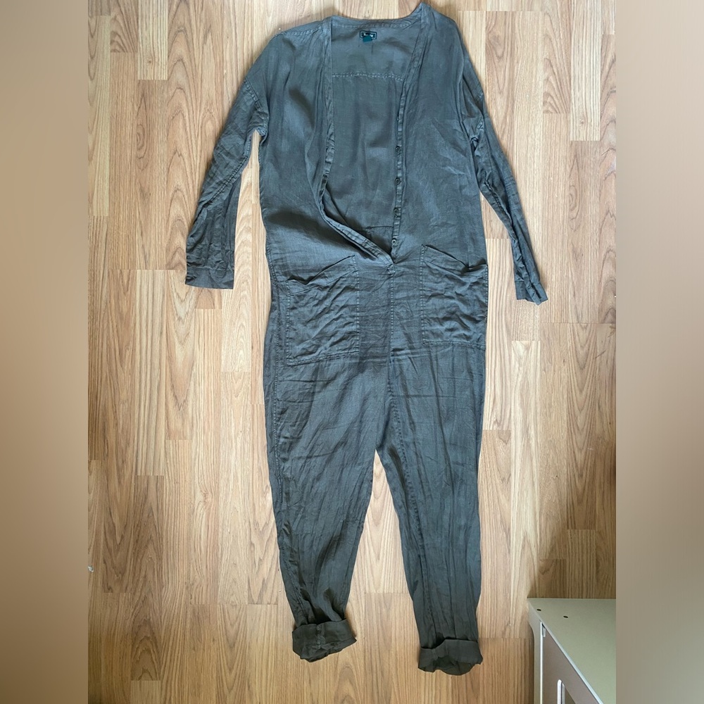 Roots 100% linen jumpsuit
